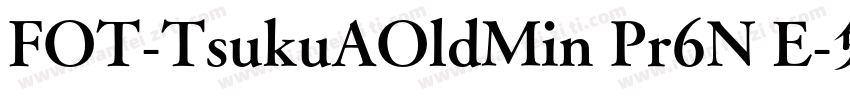 FOT-TsukuAOldMin Pr6N E字体转换